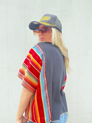 Guns & Roses Salsa Serape Remix Poncho