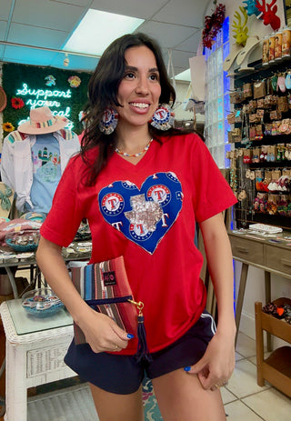 I Heart Texas Baseball Tee