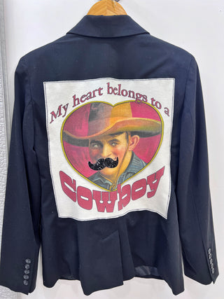 *True Treasure* Mustache Cowboy Black Blazer