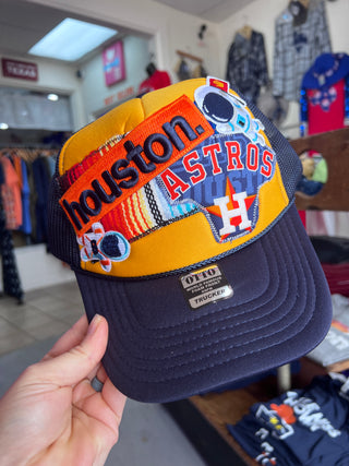 Los Astros Layered Trucker Hat