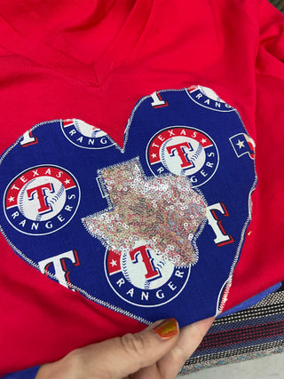 I Heart Texas Baseball Tee
