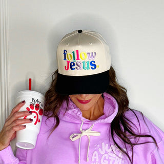 Follow Jesus Embroidered Trucker Hat