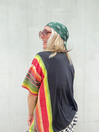 Guns & Roses Guacamole Serape Remix Poncho