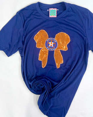 Htown Baseball Bow Tee