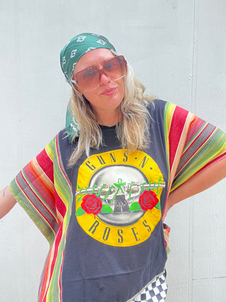 Guns & Roses Guacamole Serape Remix Poncho