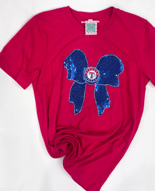 Texas Baseball Bow Tee