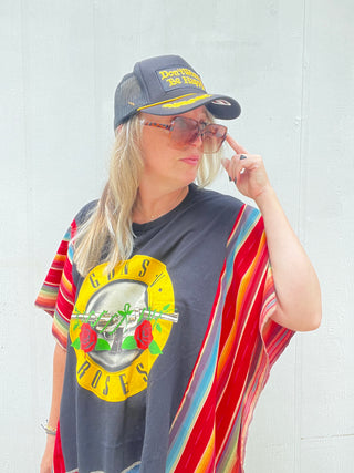Guns & Roses Salsa Serape Remix Poncho