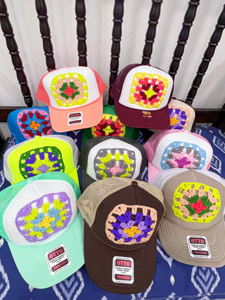 *True Treasure* Granny Square Foam Trucker Hat