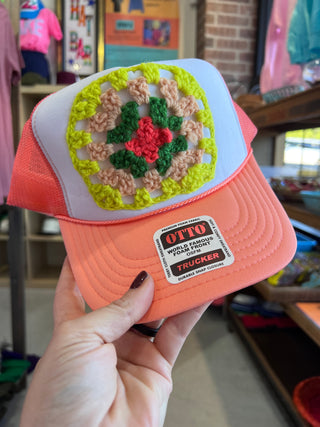 *True Treasure* Granny Square Foam Trucker Hat