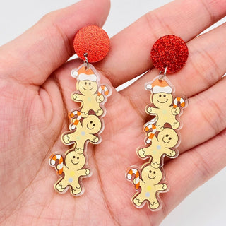 Gingerbread Acrylic Earrings