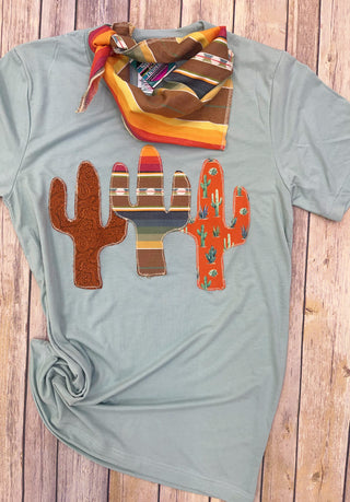 *LIMITED EDITION* Cactus Trifecta Crew Tee [Brown Tooled Sol Mix]