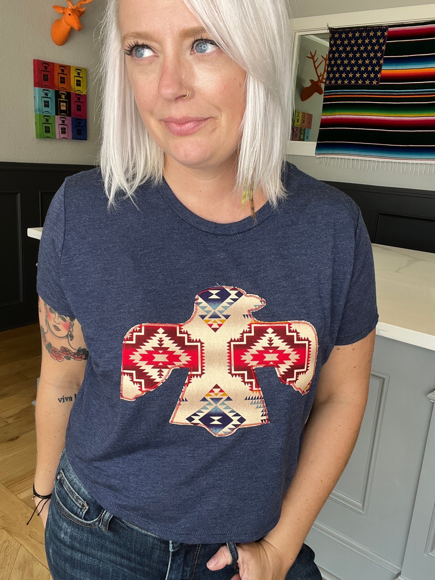New Mexico Aztec Thunderbird Crop Top