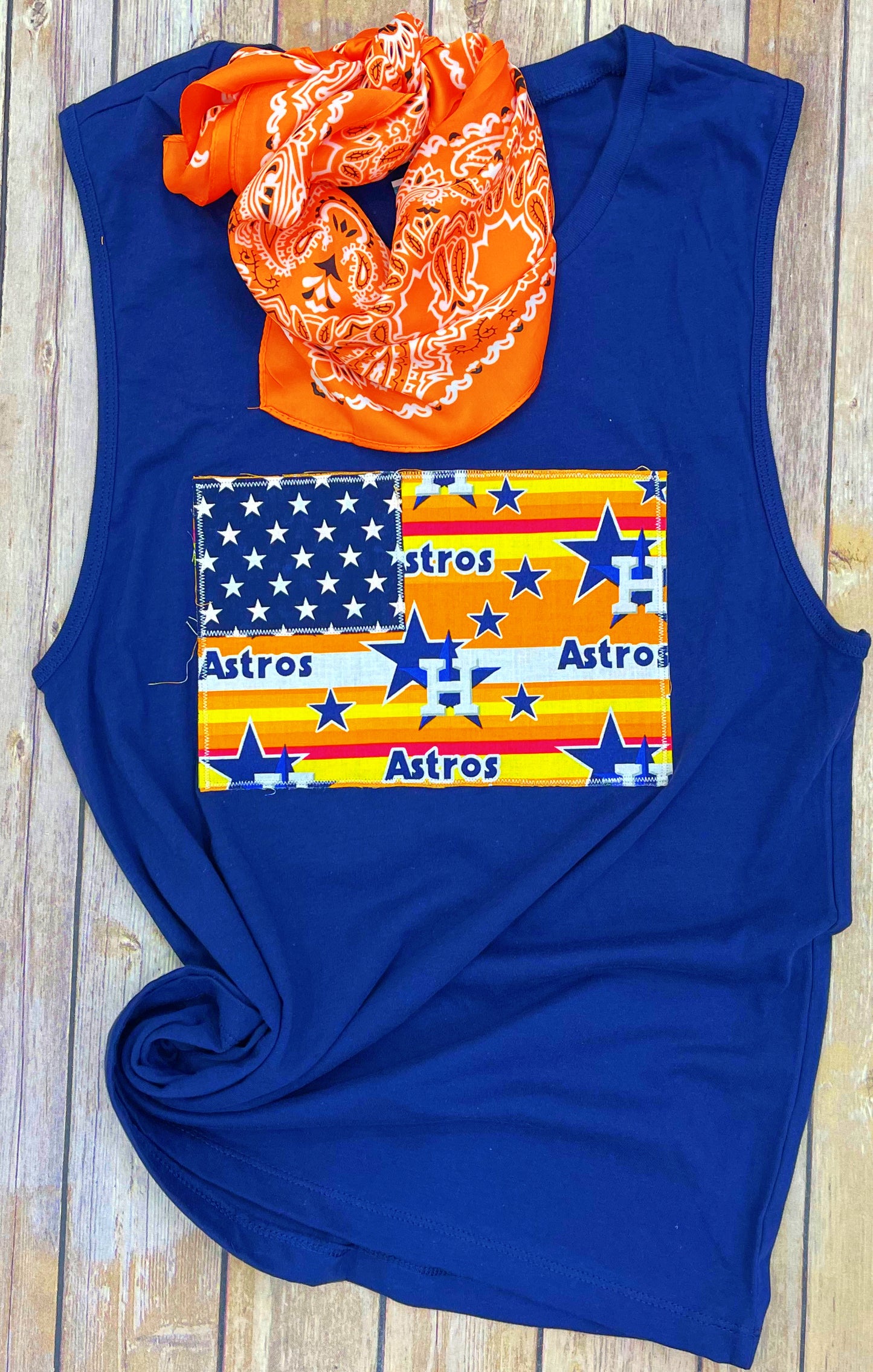 Throwback Htown Nation Flag Boyfriend Tank