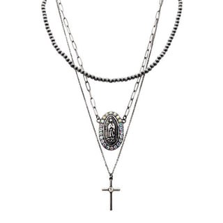Our Lady of Guadalupe Layered Necklace