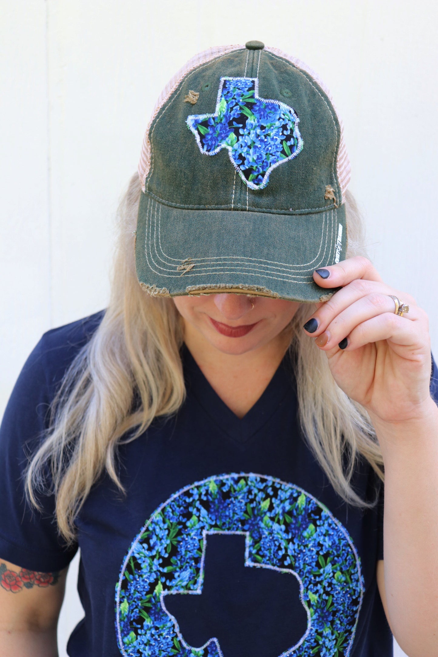 Bluebonnet Dirty Trucker Hat