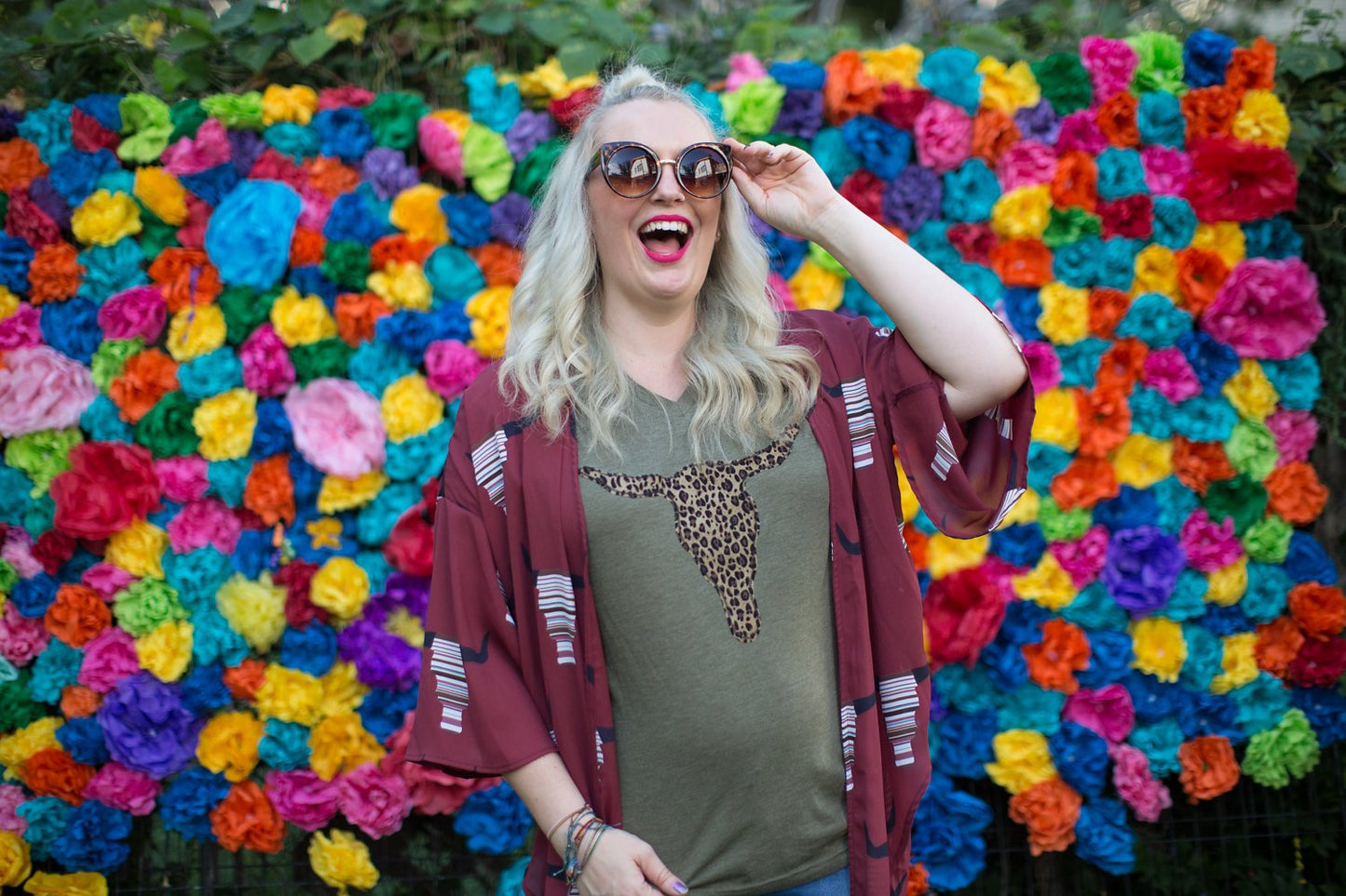 Leopard Print V-Neck Tee
