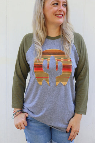 Mojave Serape Raglan Tee