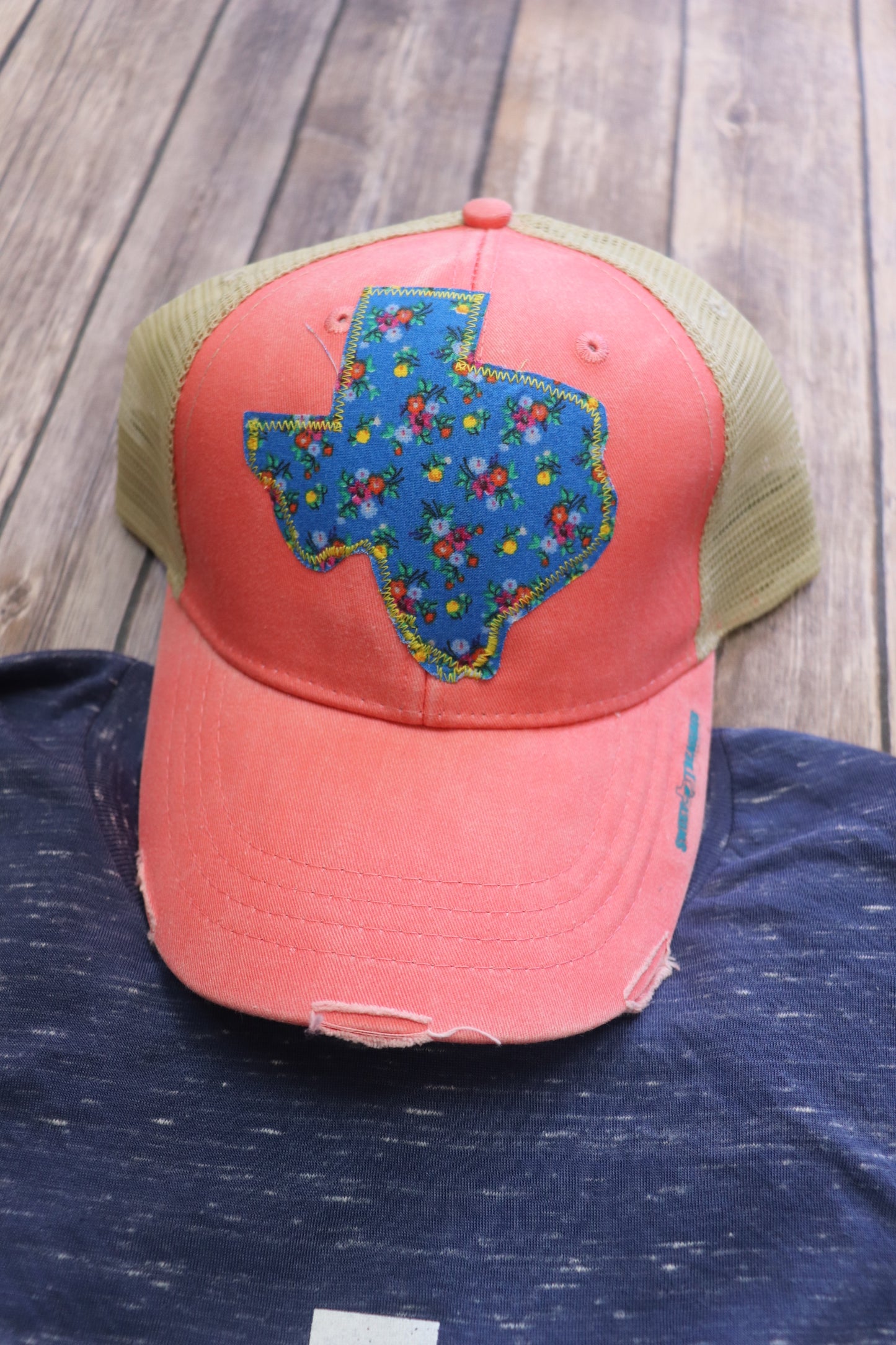 Royal Tiny Floral Trucker Hat