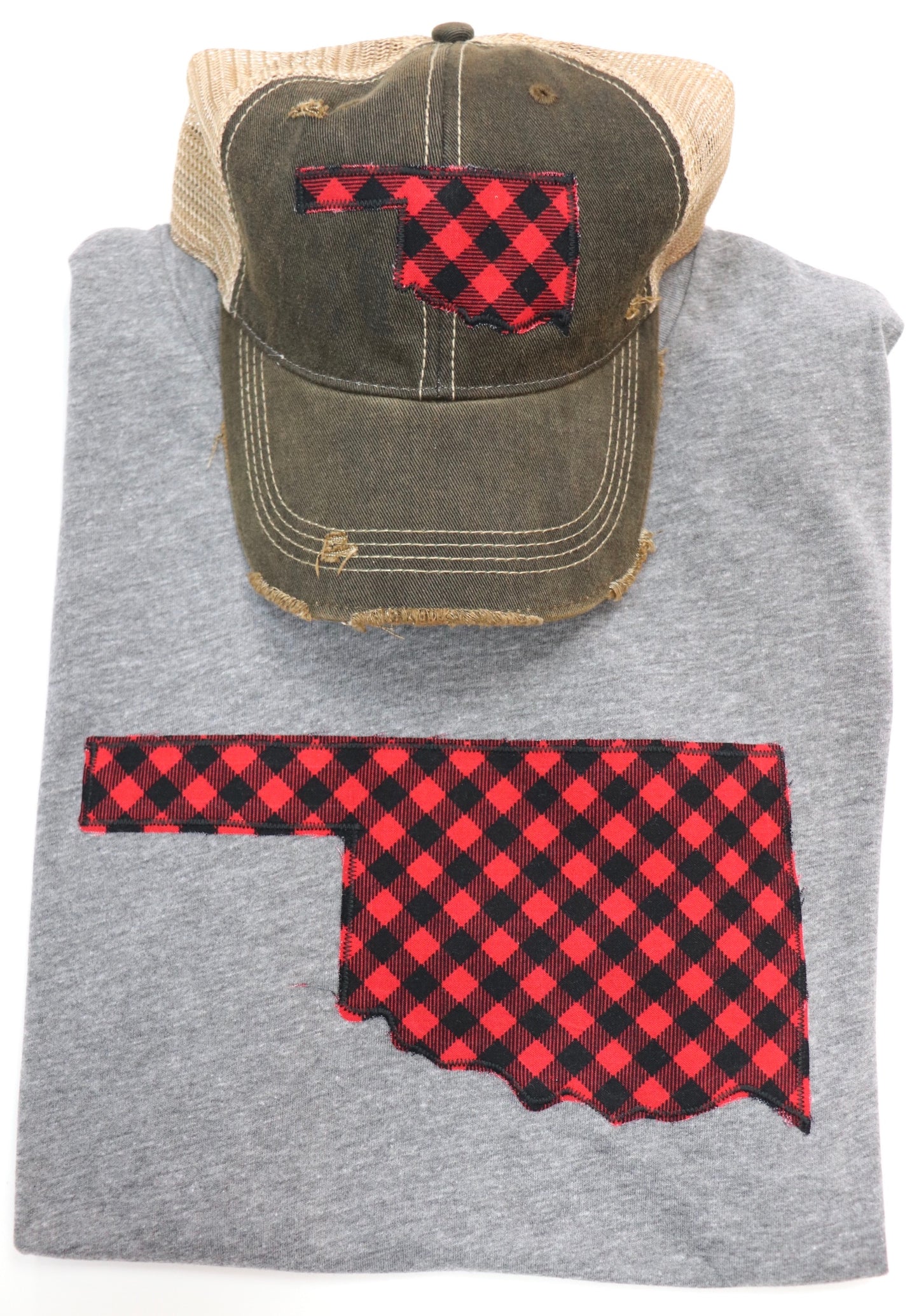 Buffalo Plaid V-Neck Tee