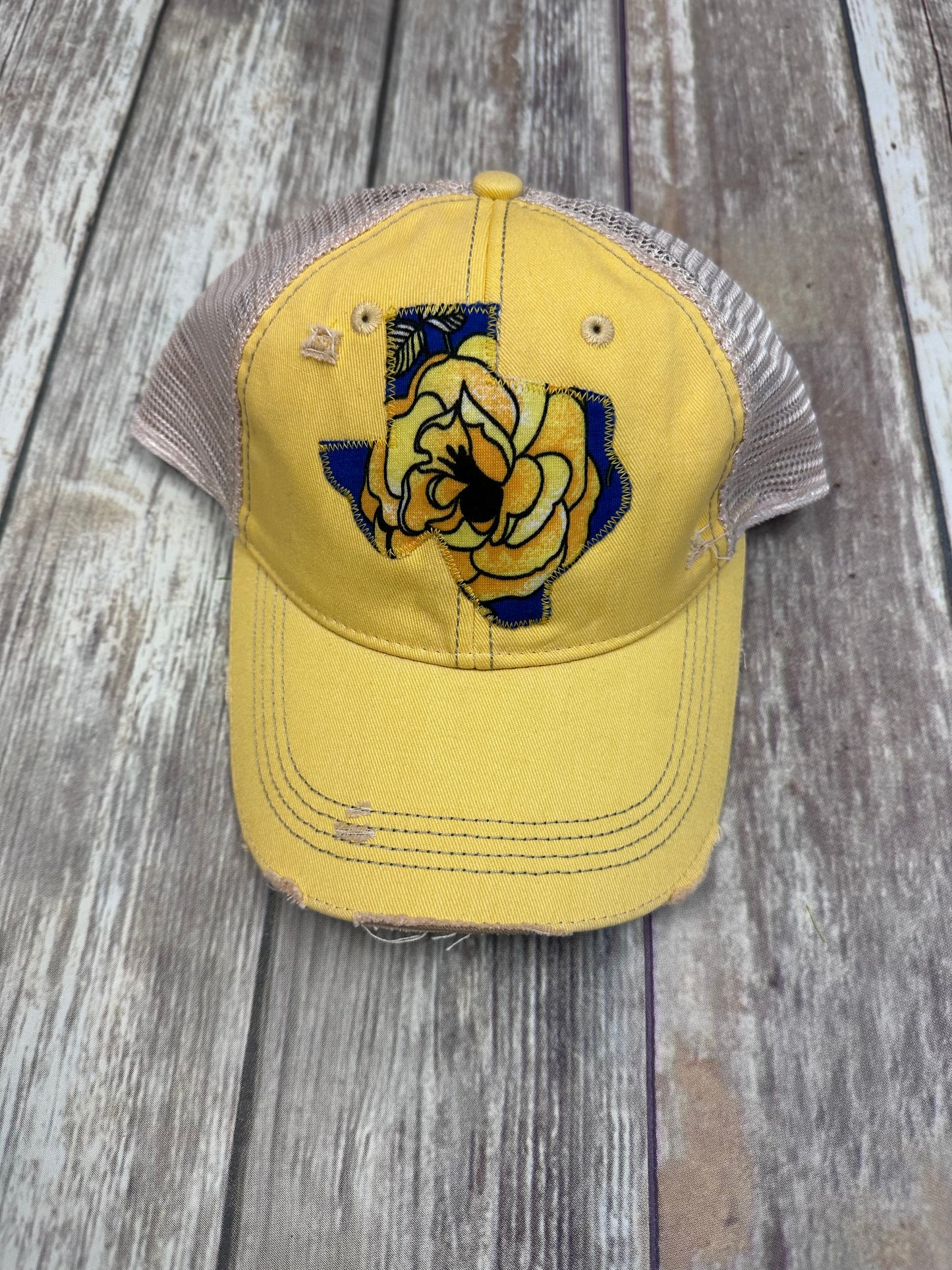 Yellow Rose of Texas Dirty Trucker Hat