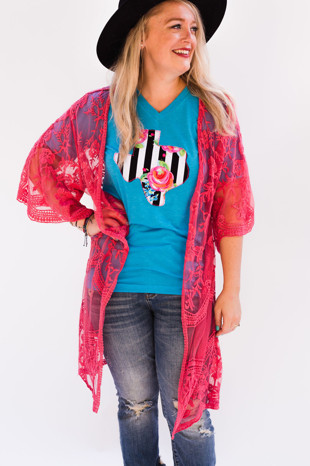 Betsey Floral V-Neck Tee