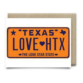 Love HTX License Plate Card