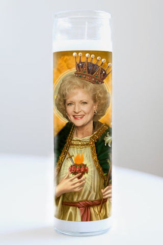 Betty White Celebrity Saint Candle