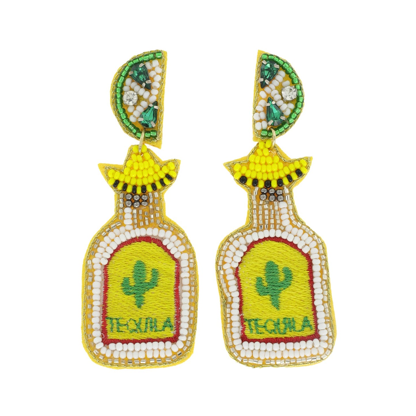 Last Call Tequila Cactus Statement Earrings