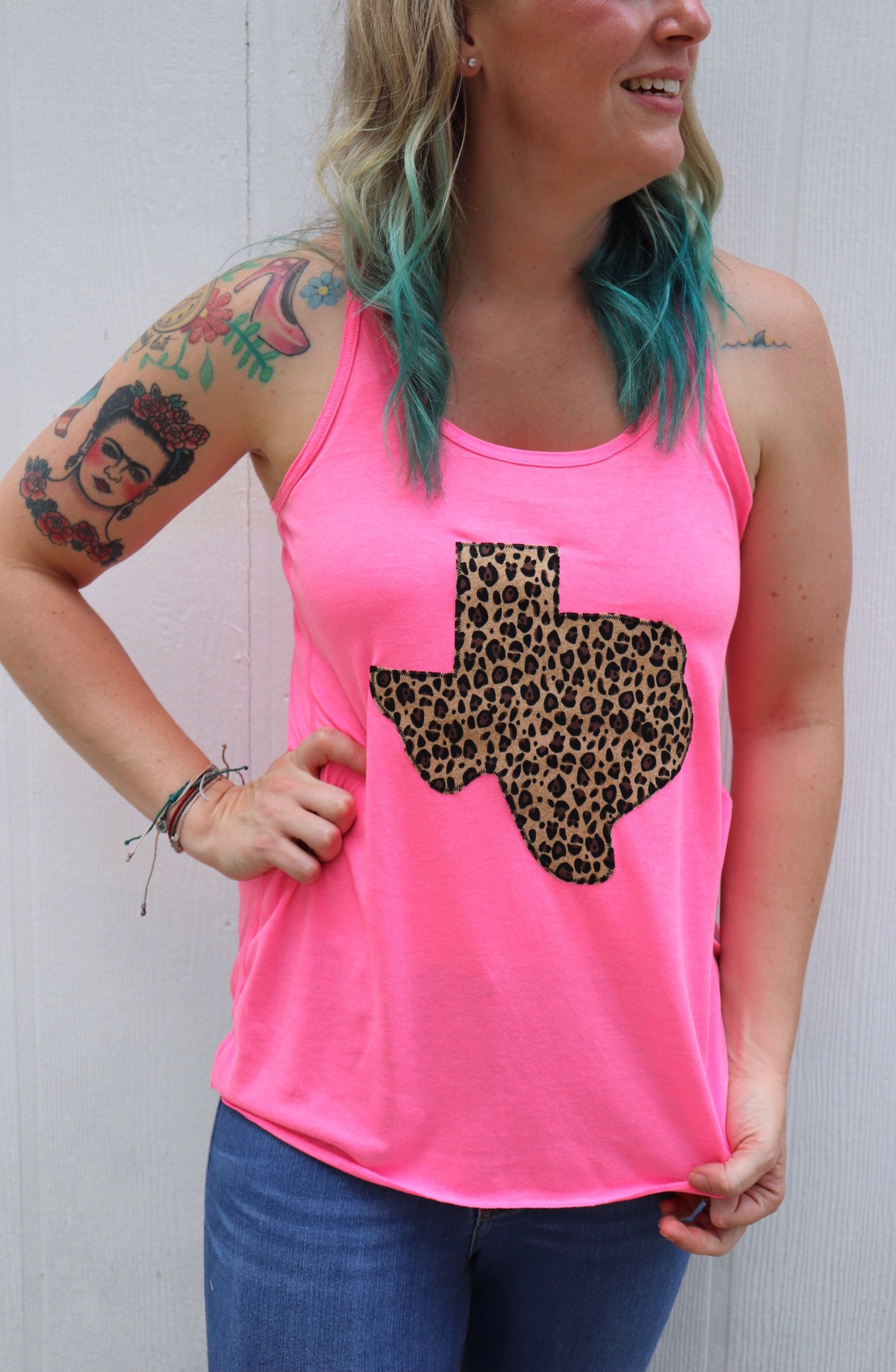 Leopard Texas Racerback Tank