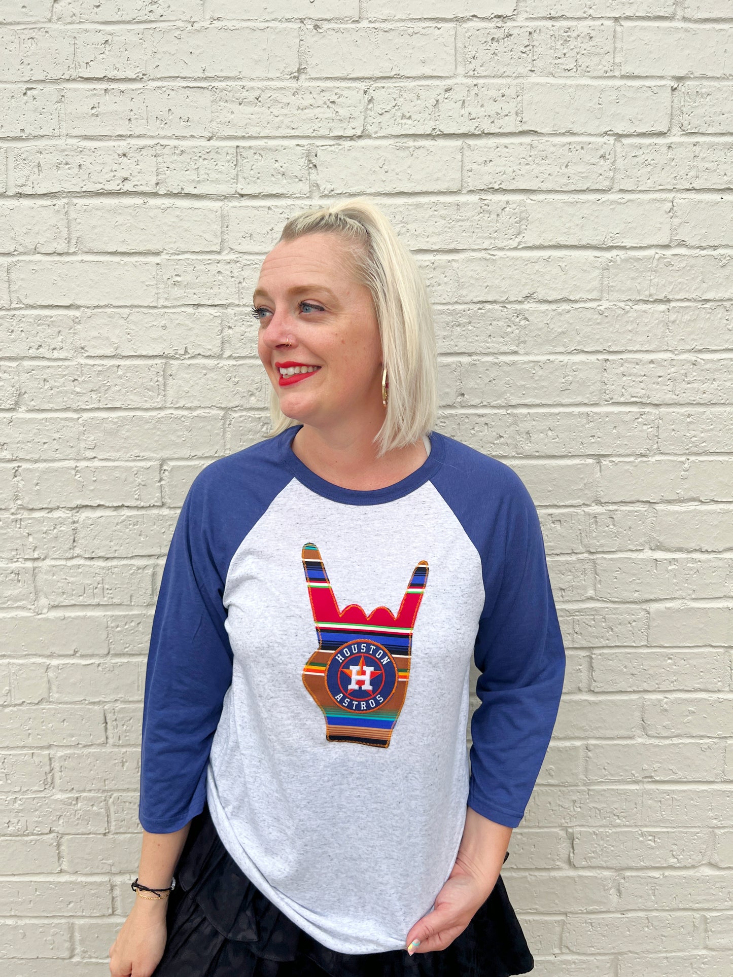 Throw It Up HTown Baseball Tee