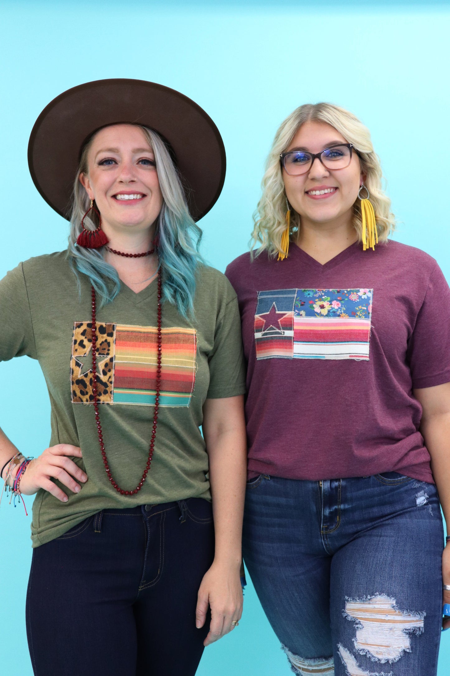 Maverick Fall Floral Dulce Texas Flag Tee