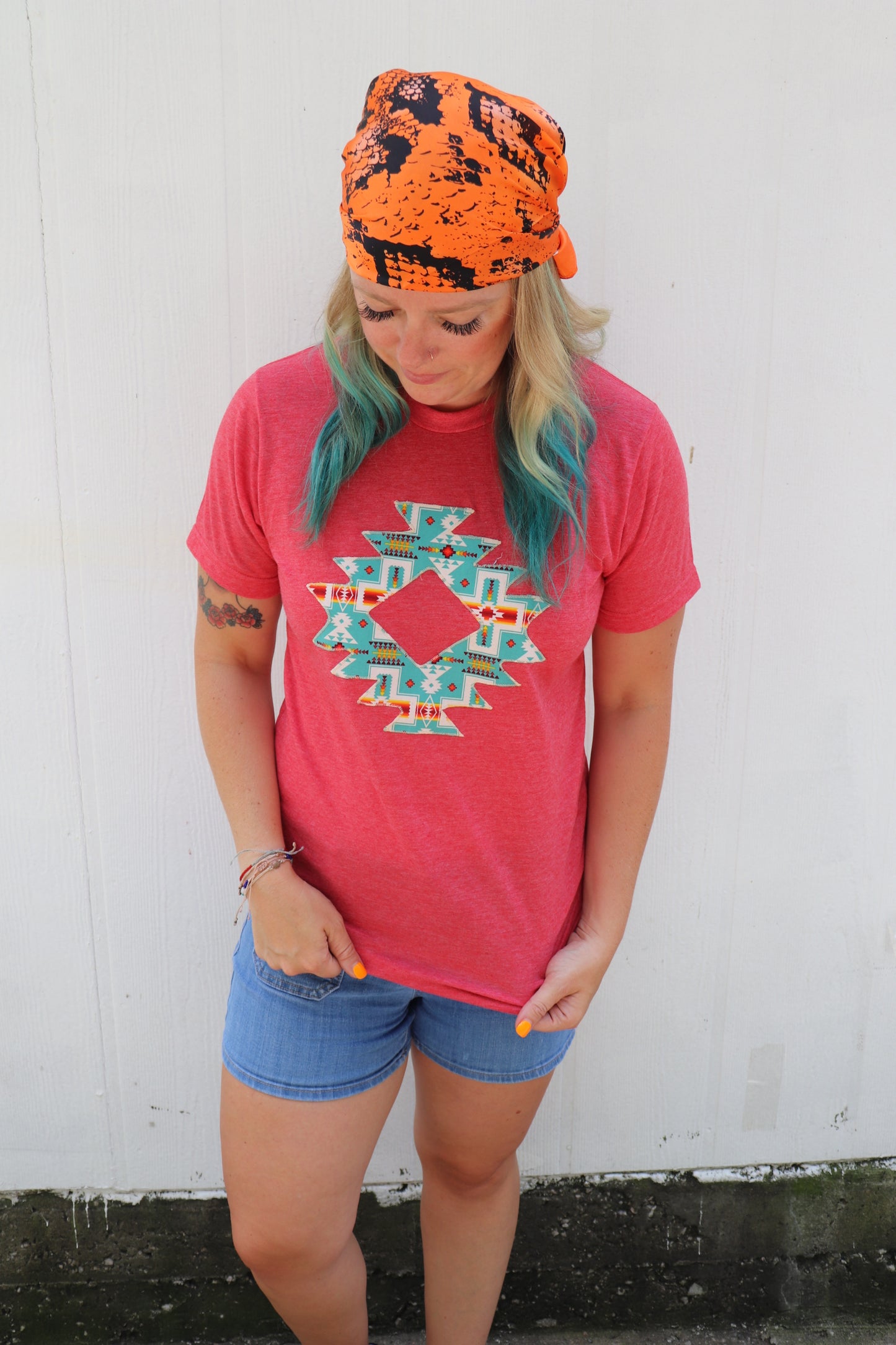Blaze Turquoise Crew Neck Tee