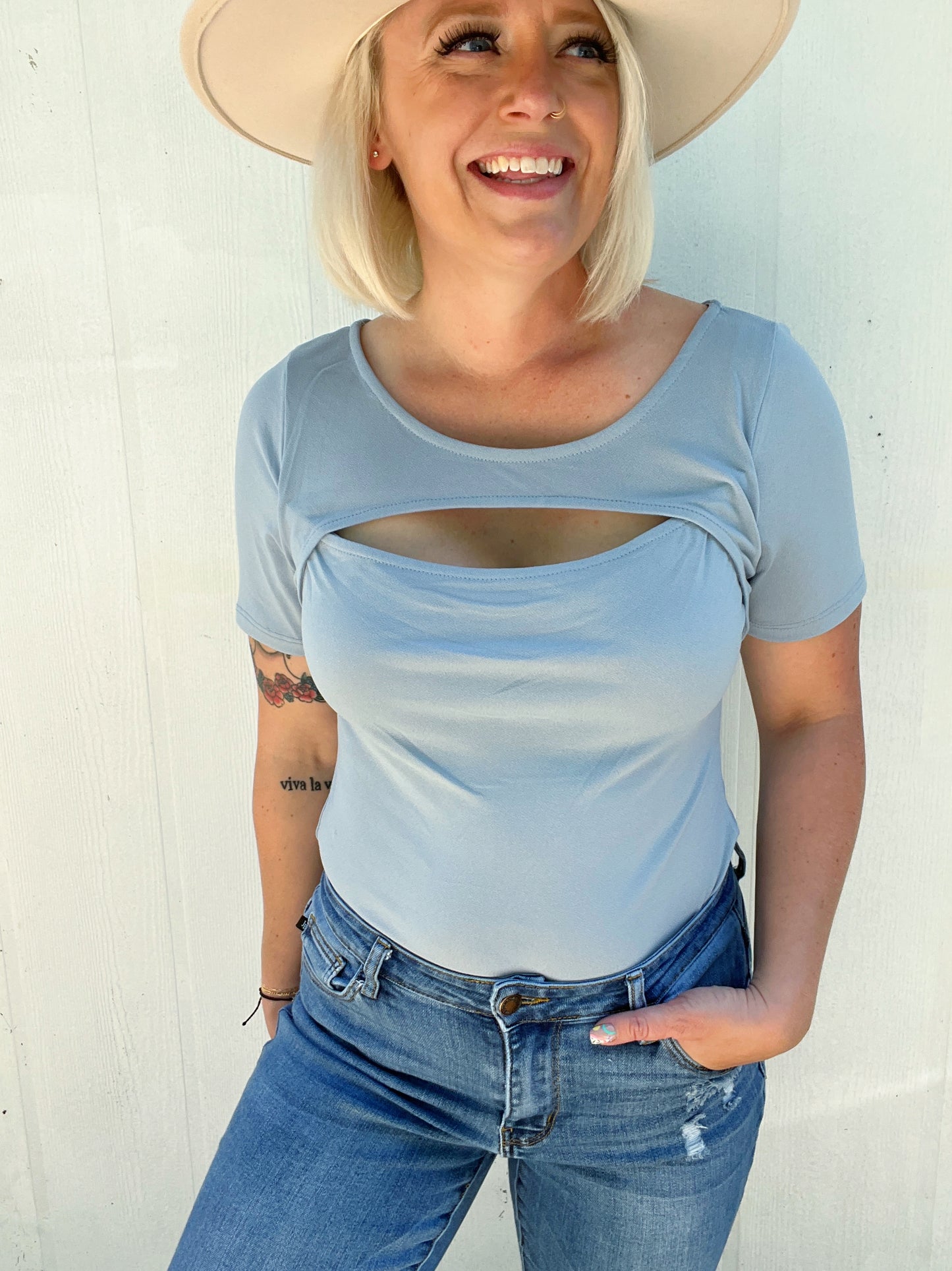 Last Call Blue Skies All Day Bodysuit