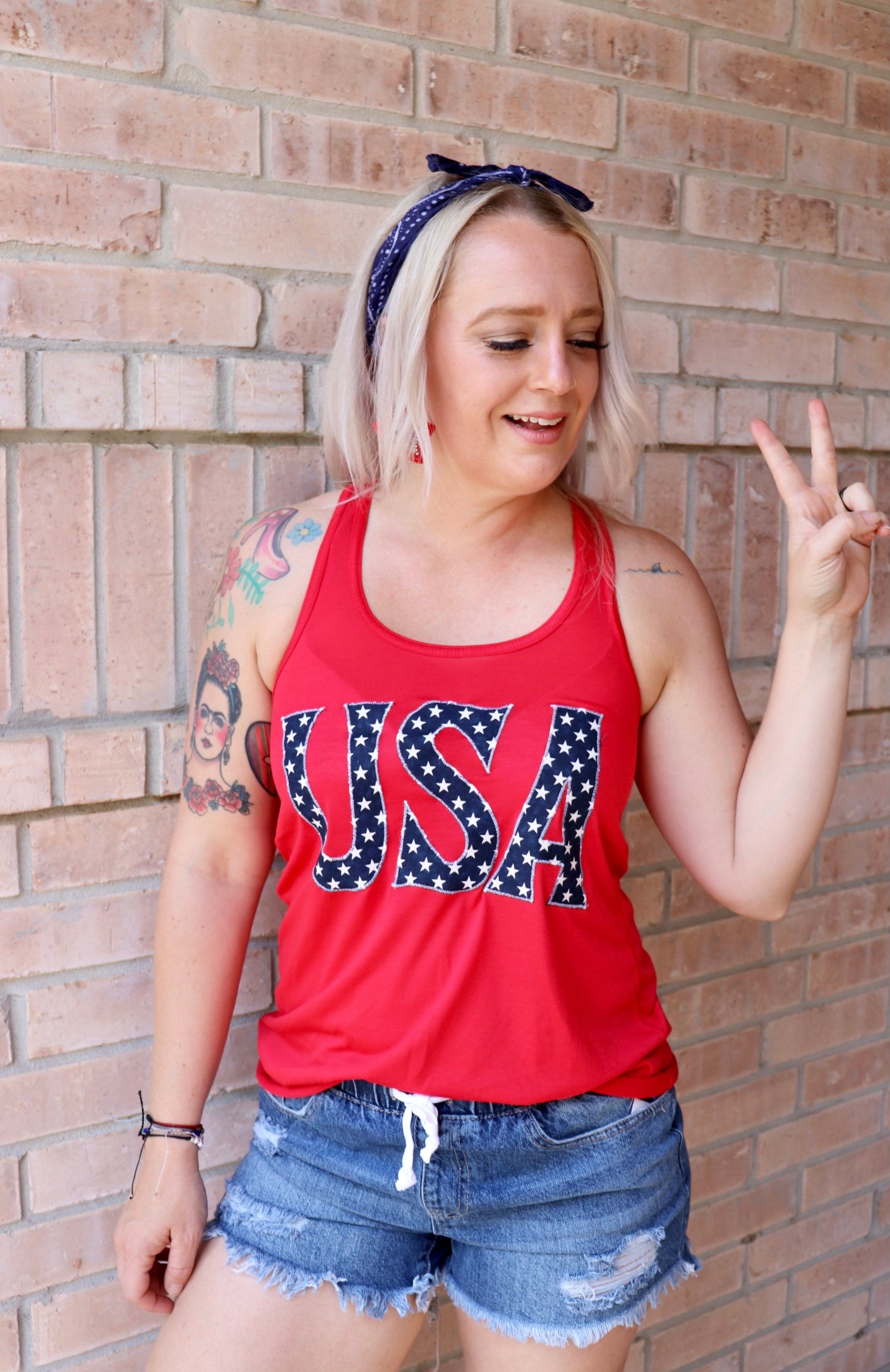 USA Star Racerback Tank