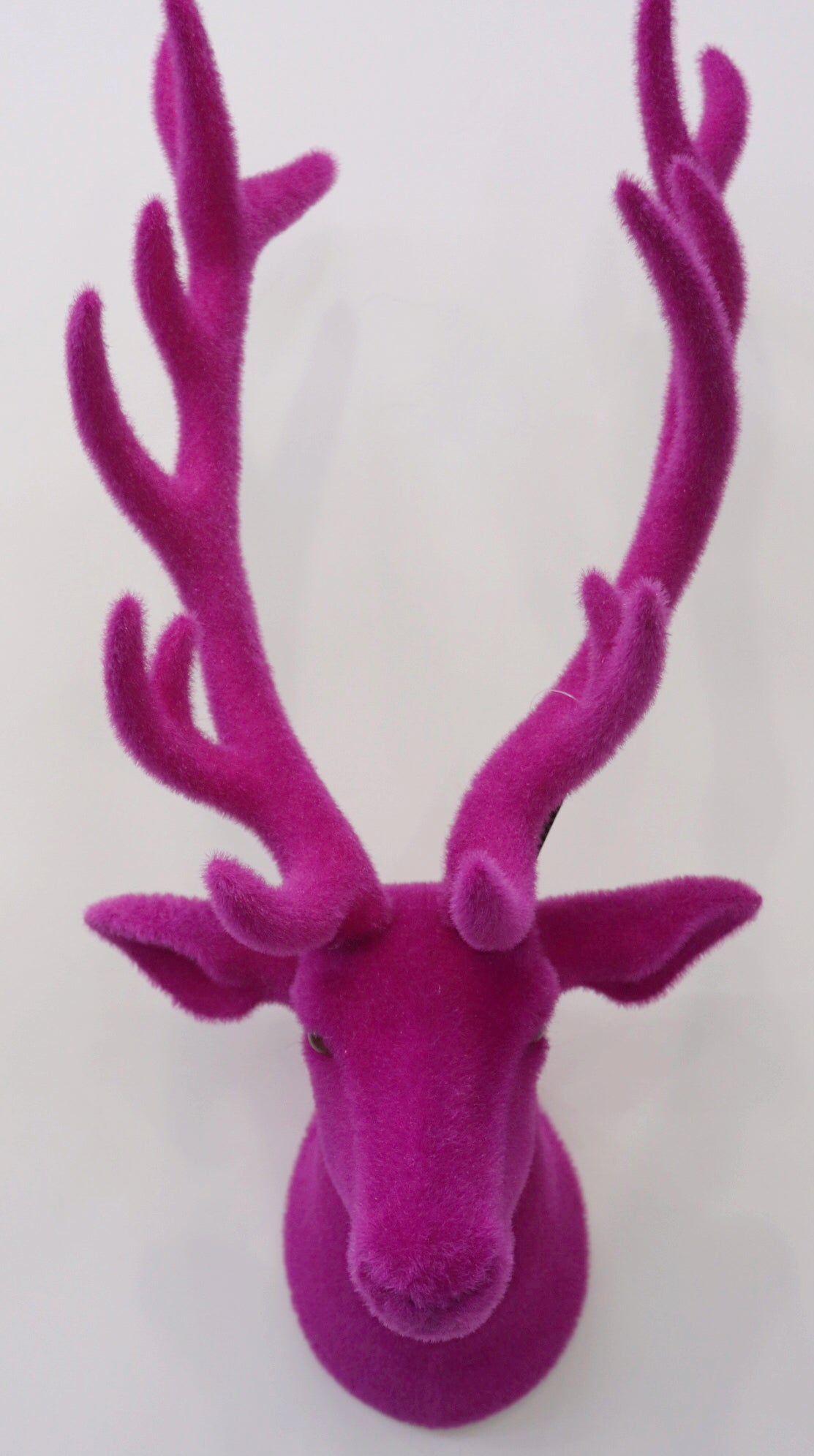 Flocked Deer Head