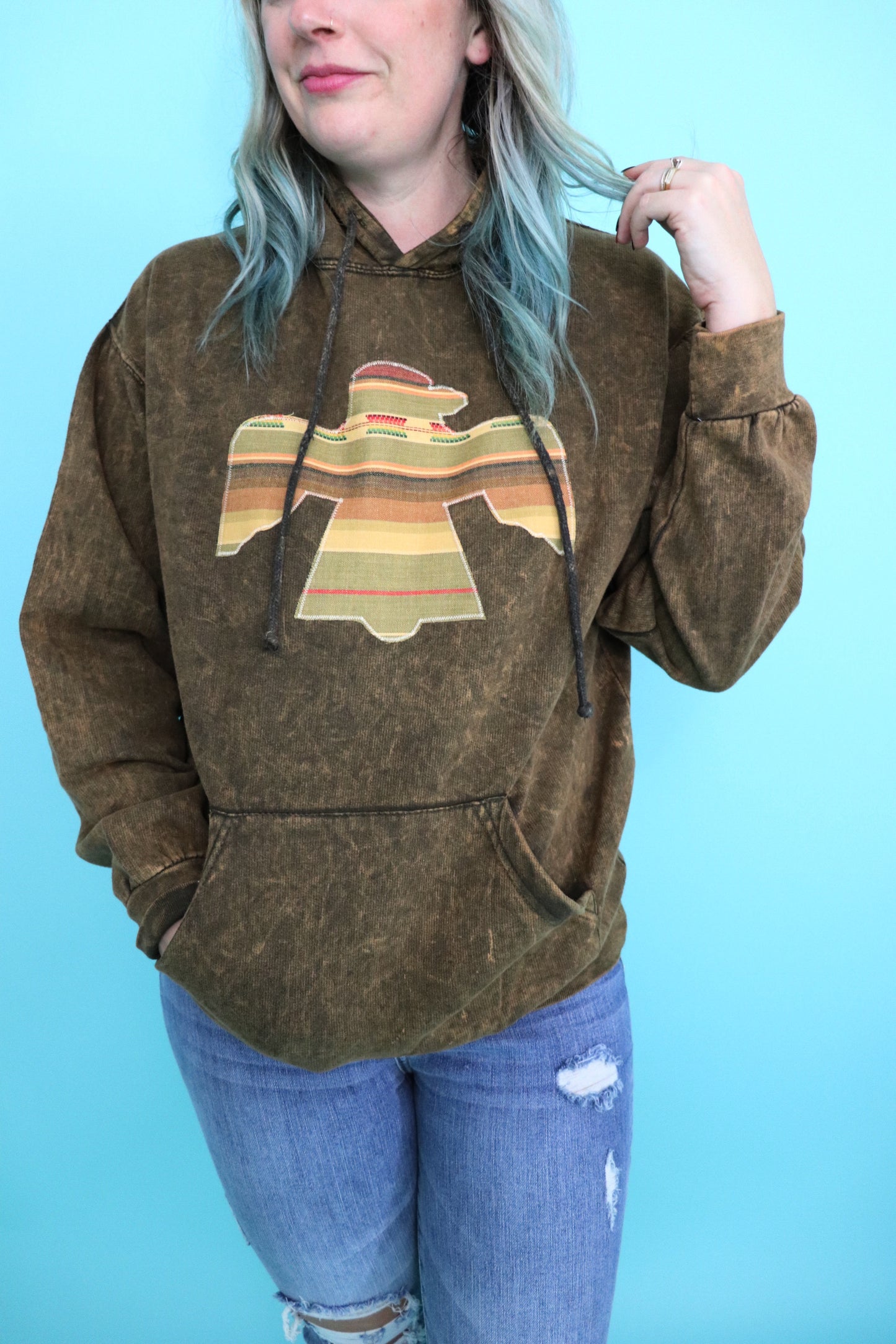 Mojave Brown Acid Wash Premium Hoodie