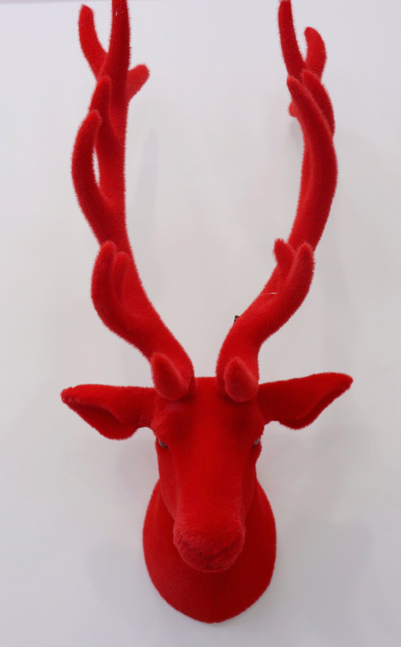 Flocked Deer Head