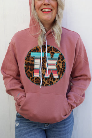 Dulce Big Cat TX Mauve Hoodie