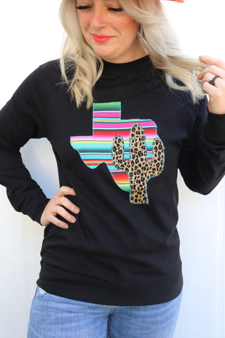Rita Leopard Saguaro Texas Pullover