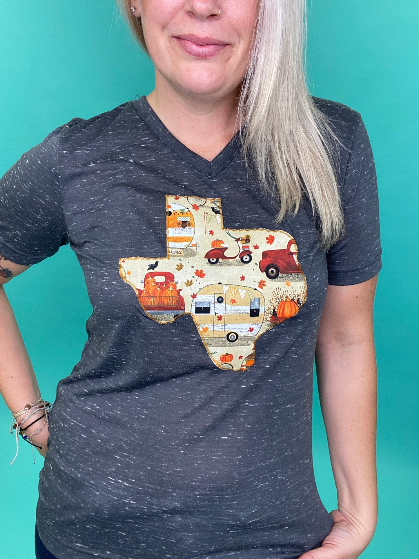 Fall Day Vibes V-Neck Tee