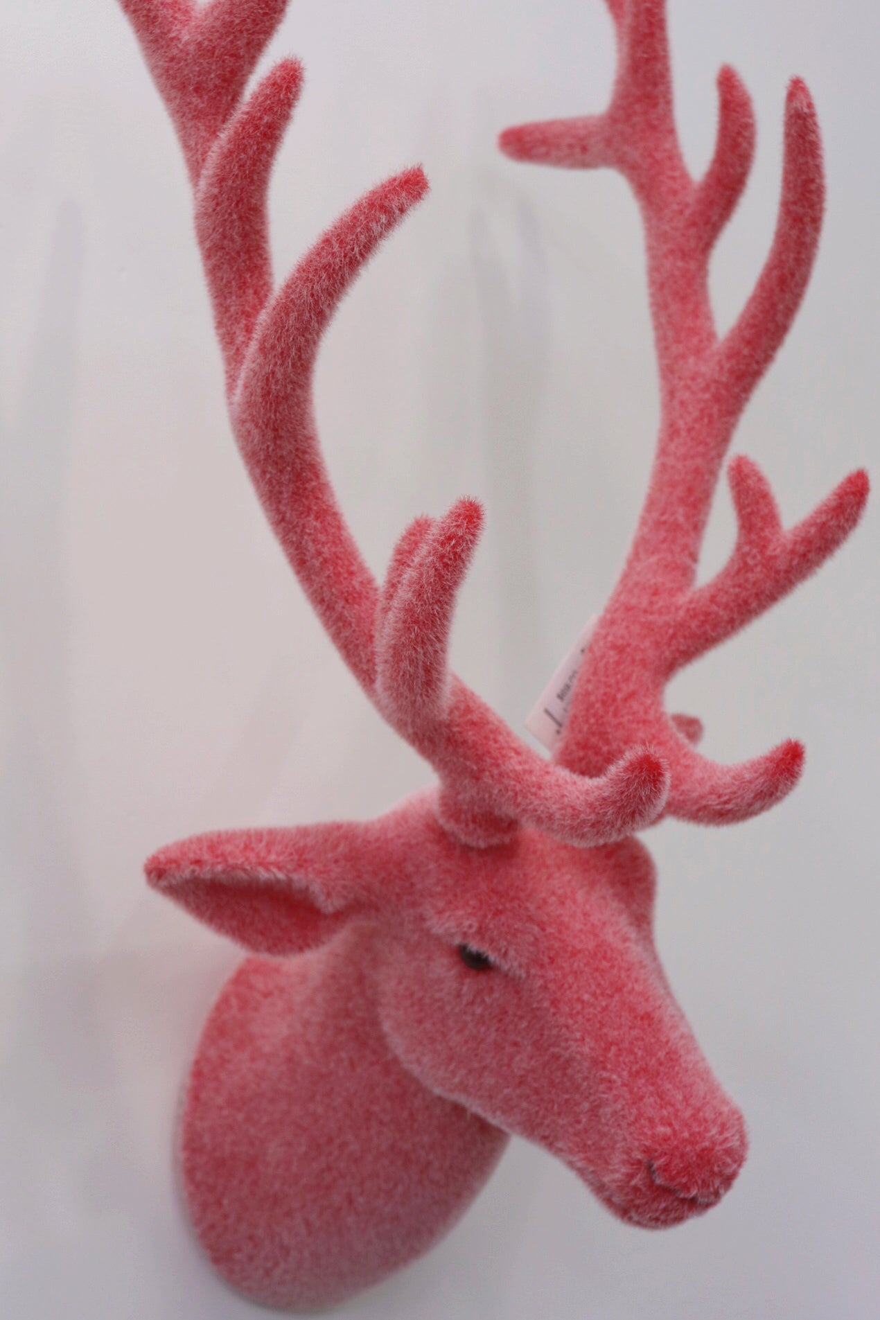 Flocked Deer Head