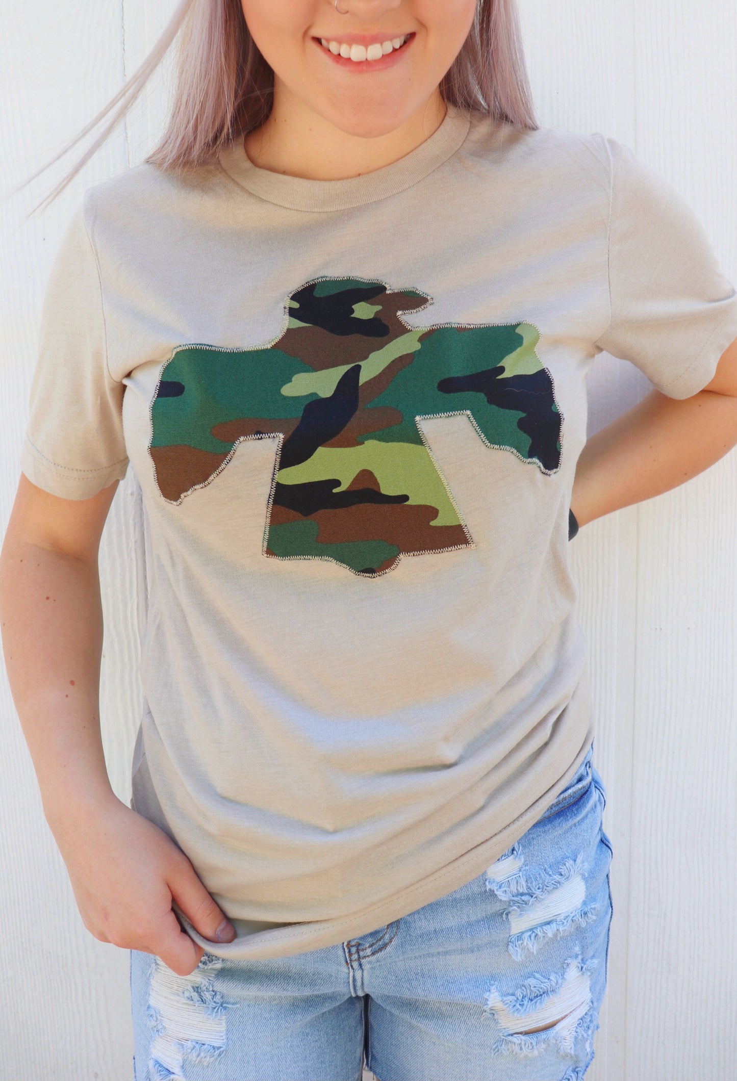 Camo Crew Neck Tees
