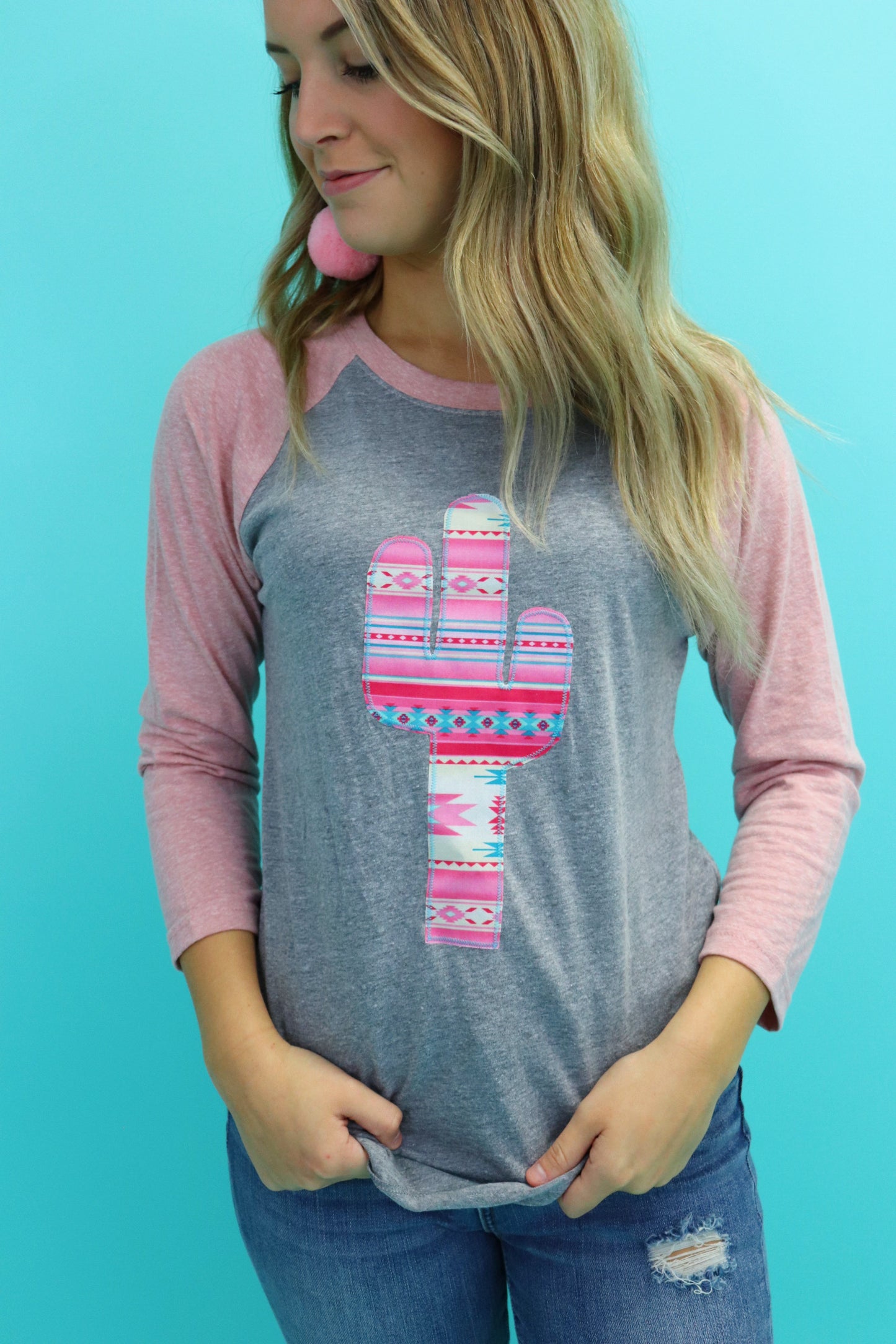 Sedona Pink Raglan Tee