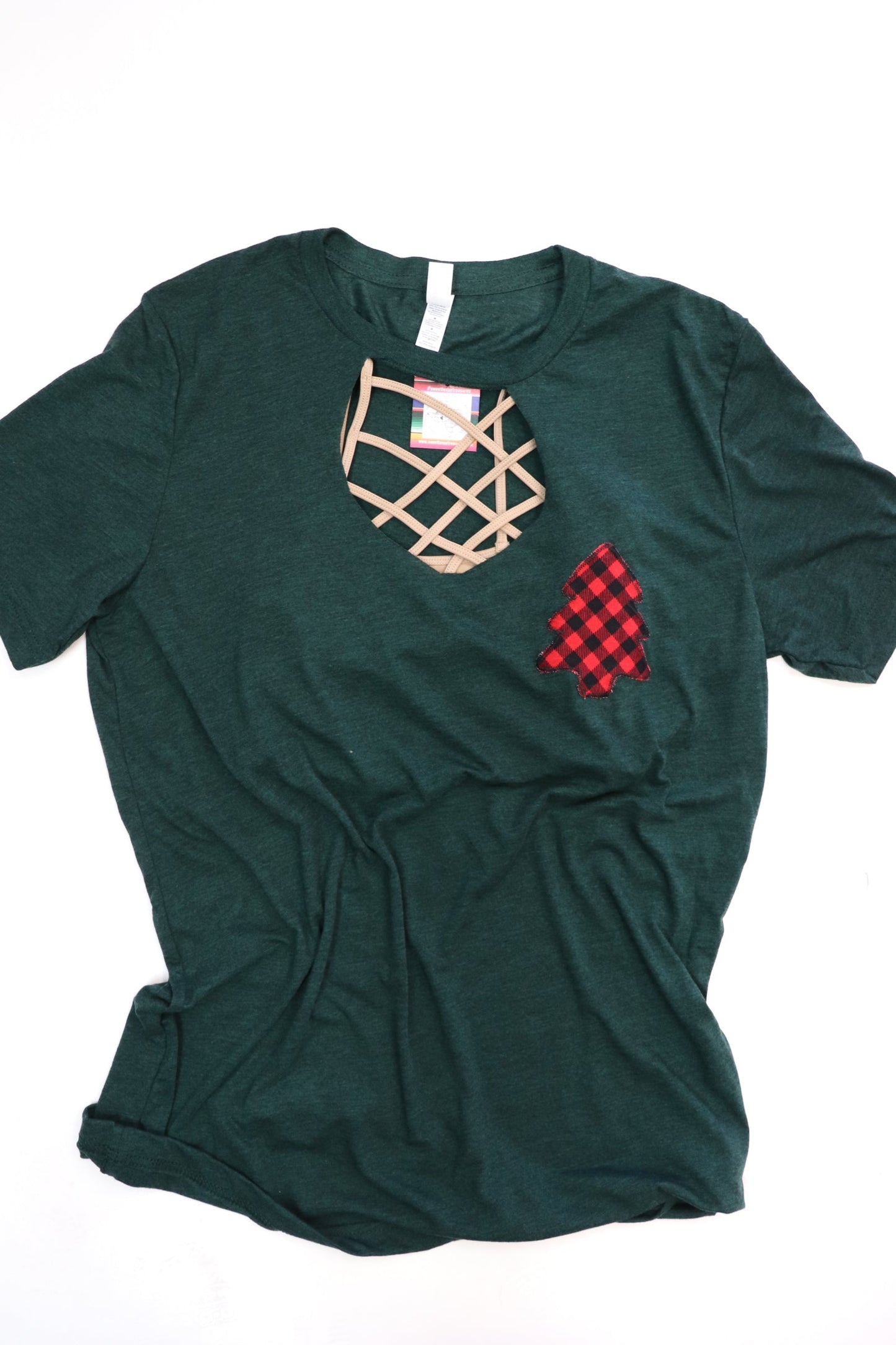 Buffalo Plaid Key Hole Tee