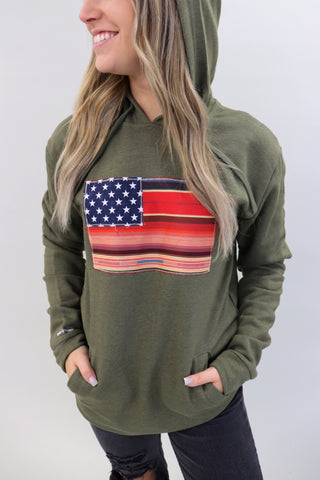 Salsa Serape Flag Hoodie