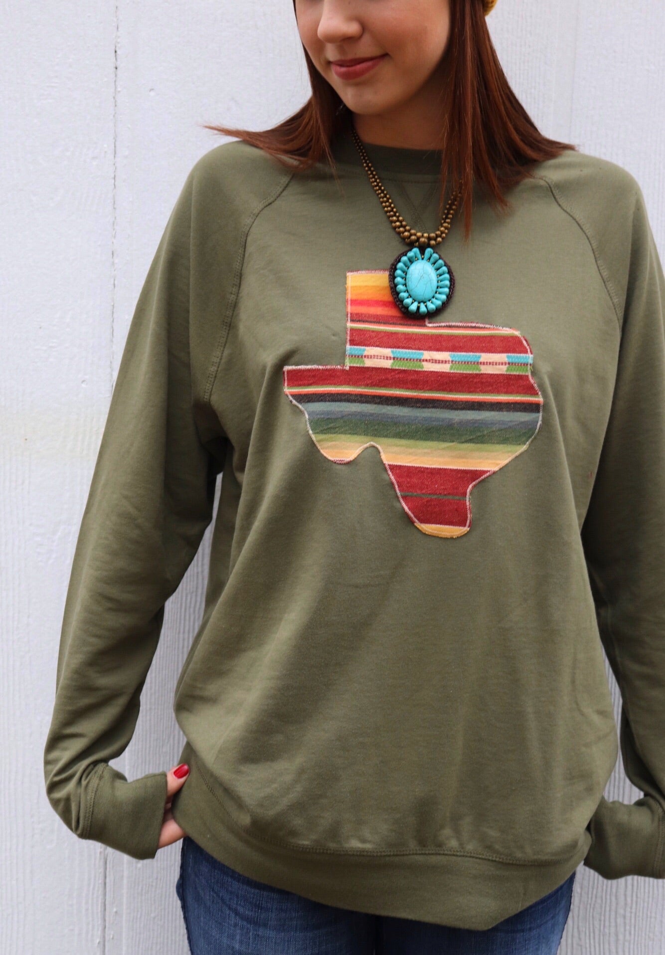 Sangria Serape Olive Pullover