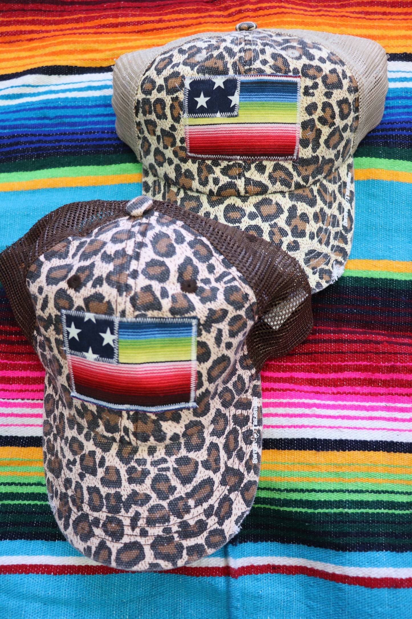 Fiesta Serape Flag Leopard Trucker Hat