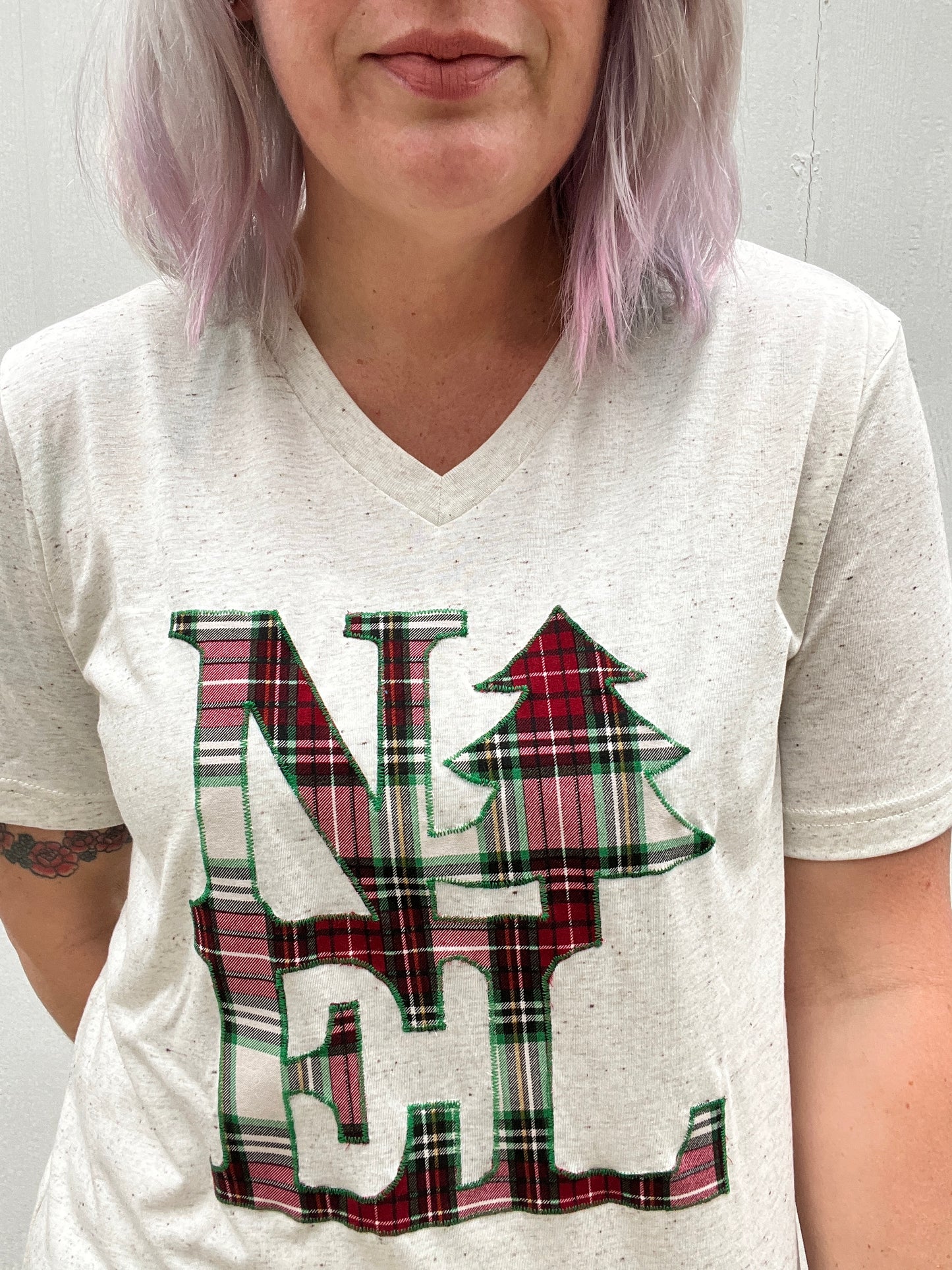Noel Plaid Vneck