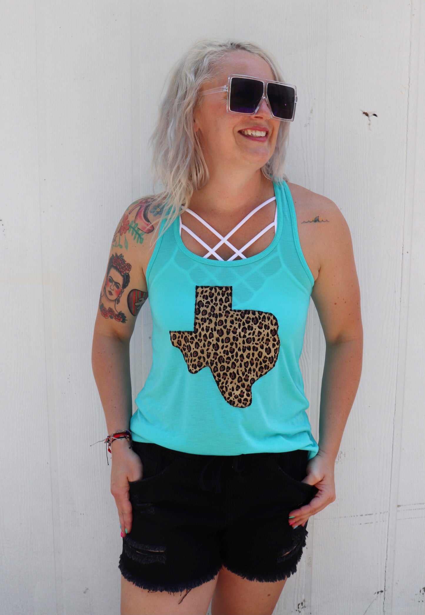 Leopard Texas Racerback Tank