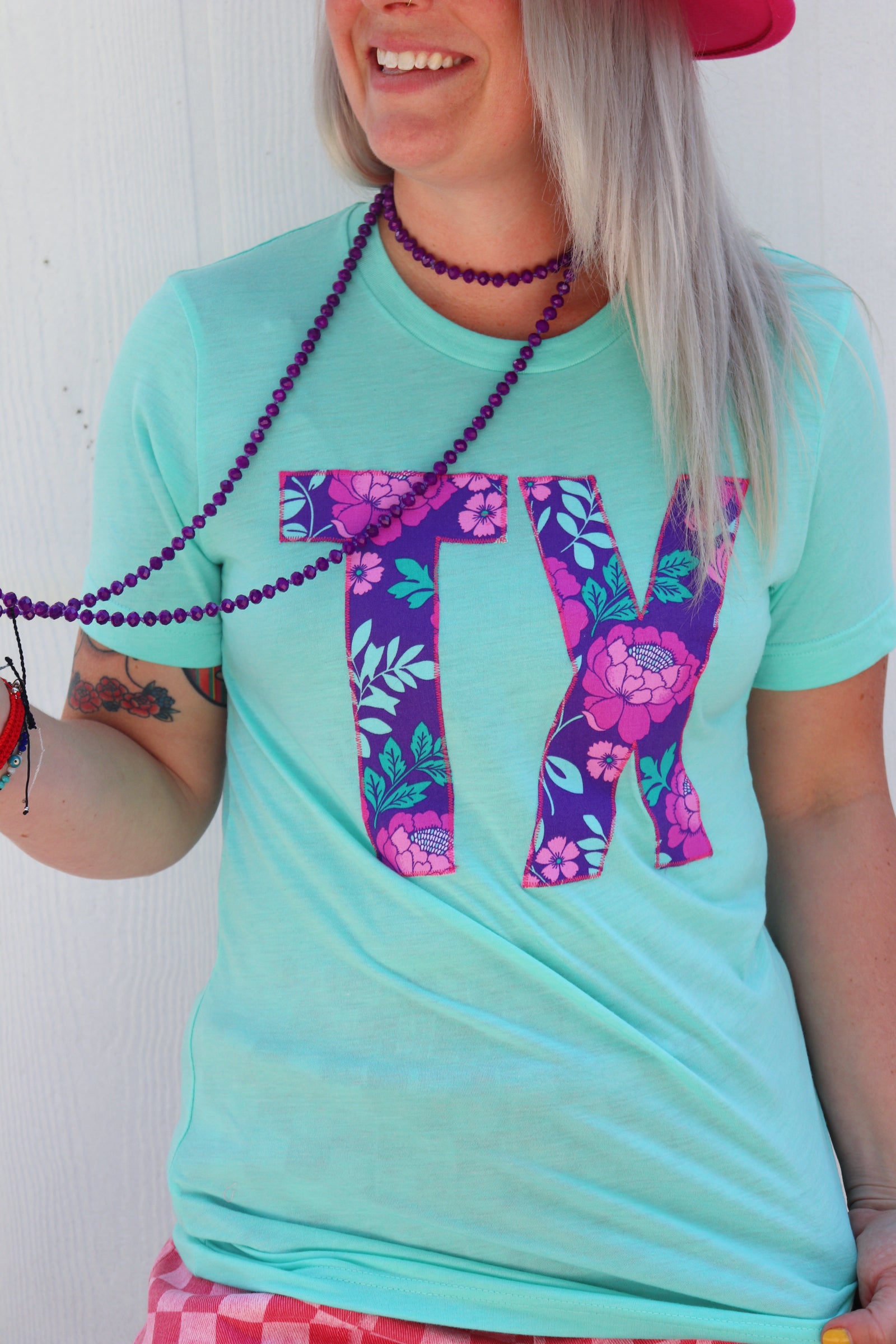 Purple Floral State Tee Sweet Texas Treasures